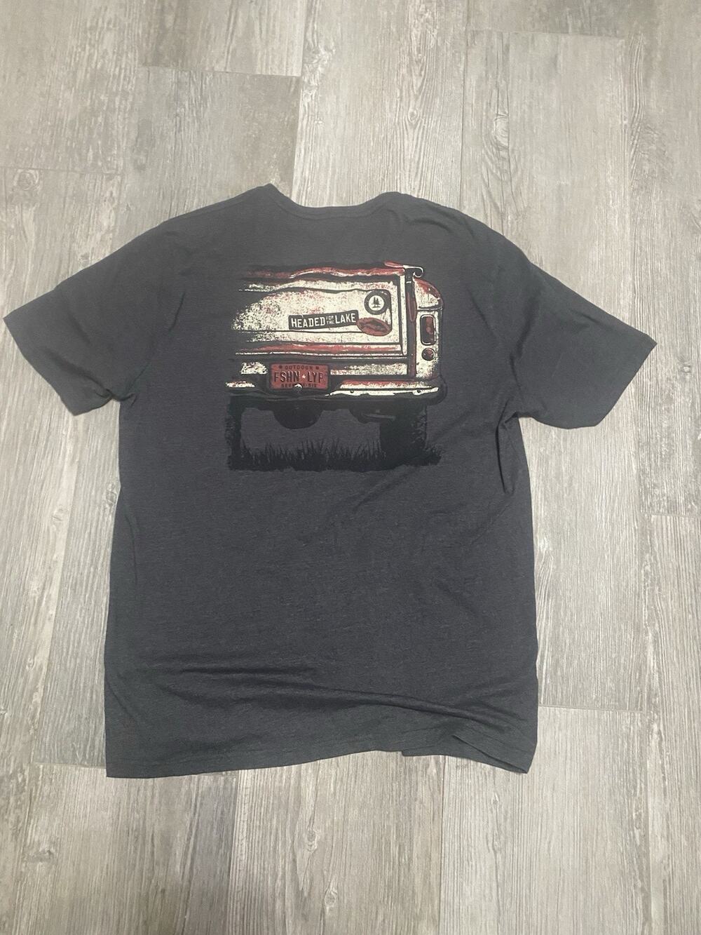 G.H. Bass & Co. Crew Neck Short Sleeve T-Shirt Dark Grey, Size XL